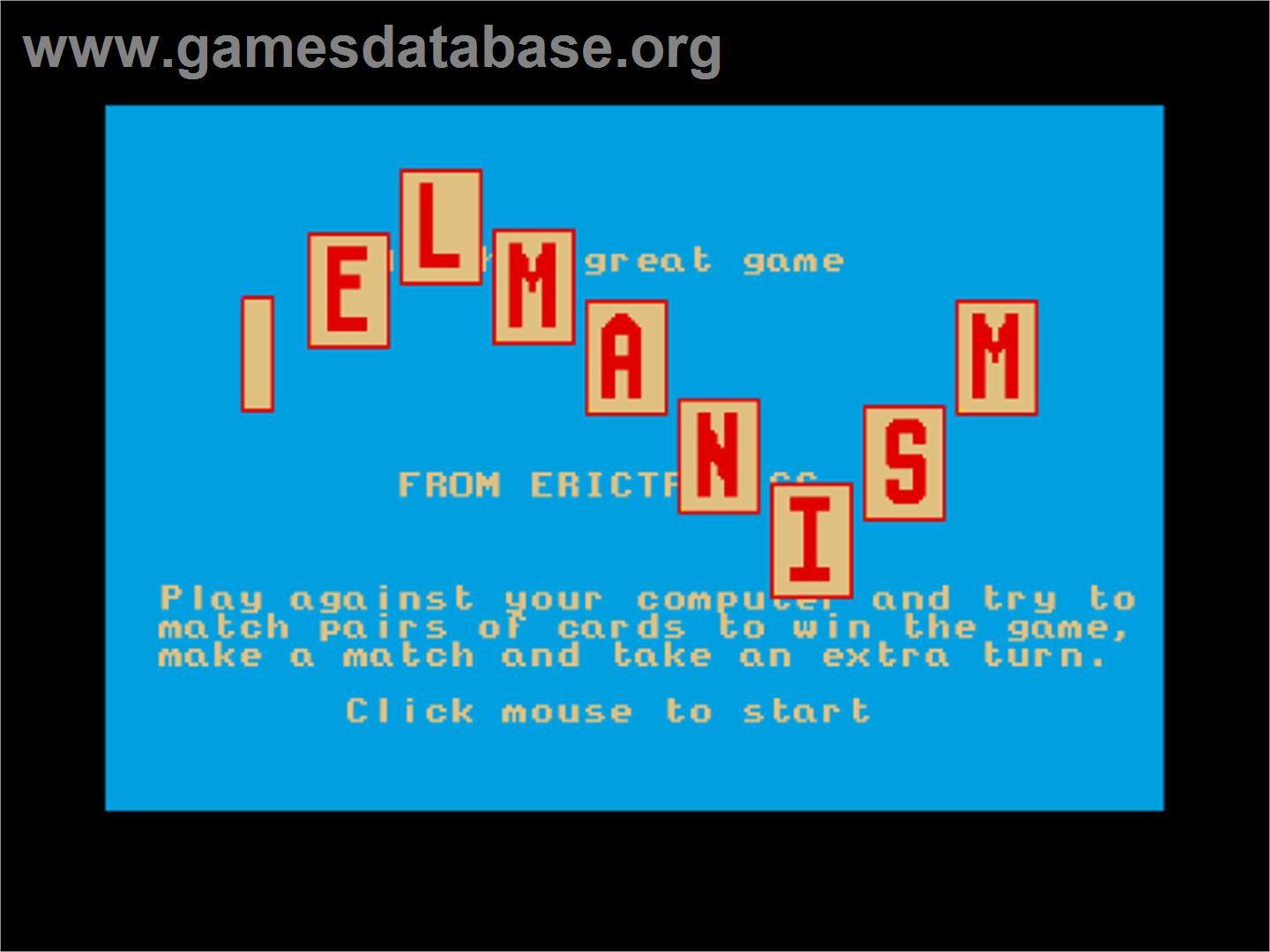 Pelmanism - Atari ST - Artwork - Title Screen