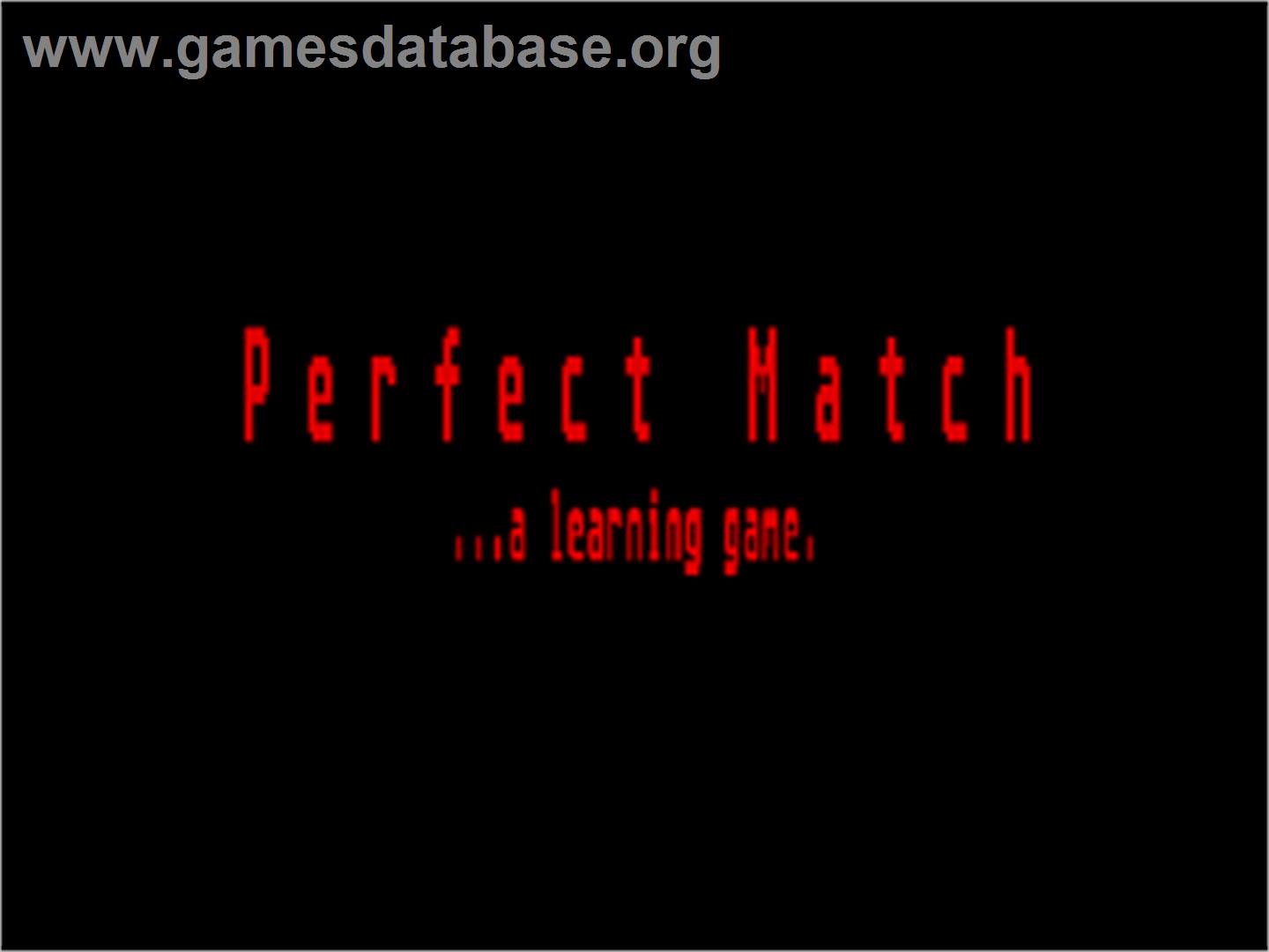 Perfect Match - Atari ST - Artwork - Title Screen
