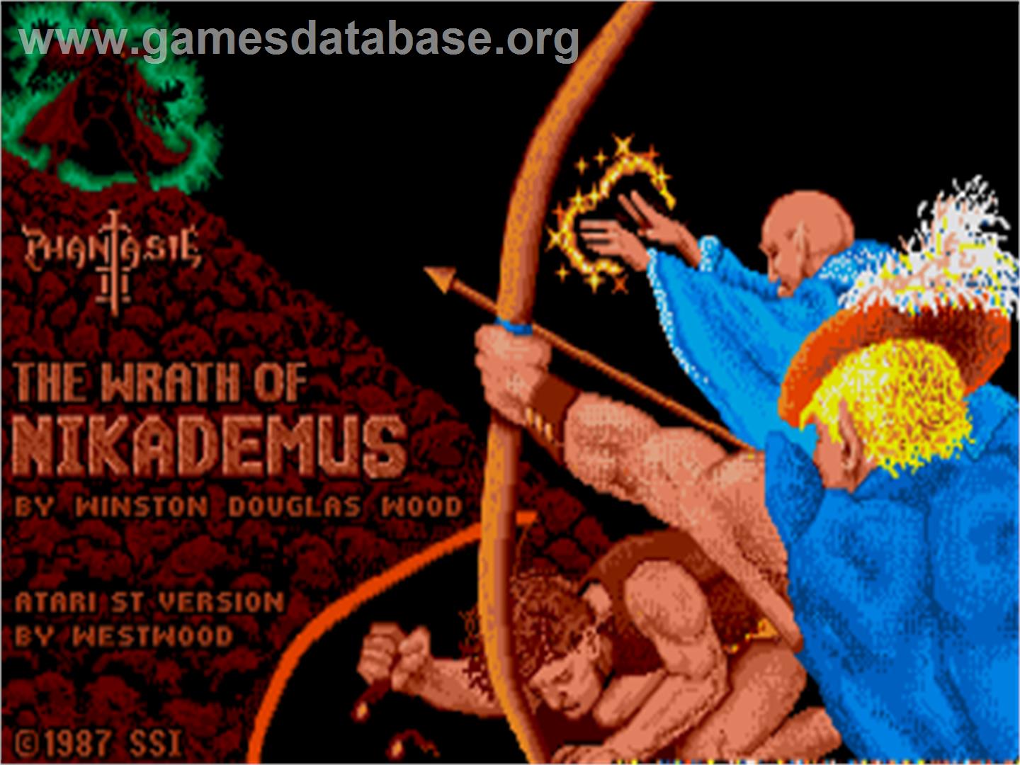 Phantasie 3 - The Wrath Of Nikademus - Atari ST - Artwork - Title Screen