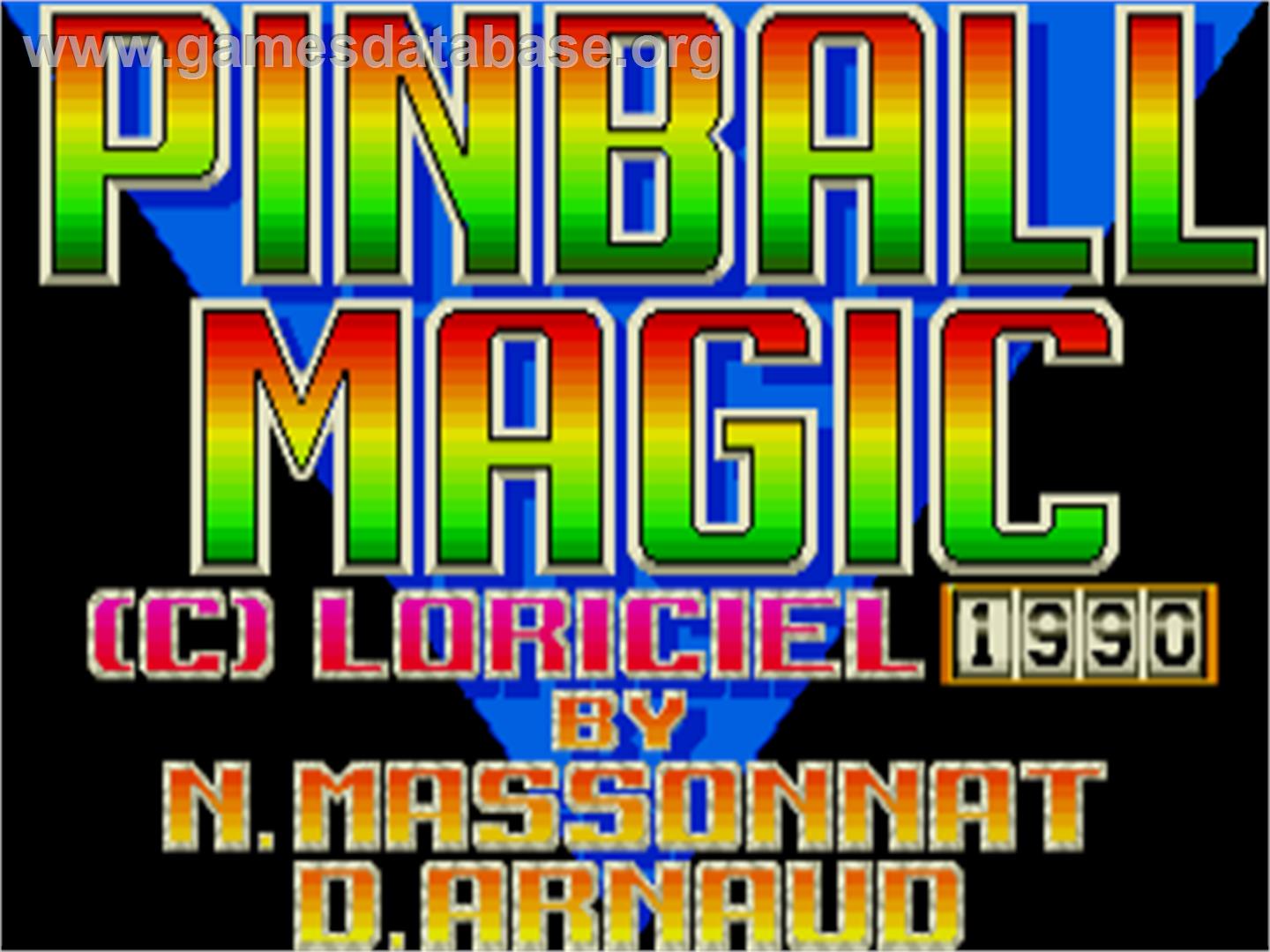 Pinball Magic - Atari ST - Artwork - Title Screen