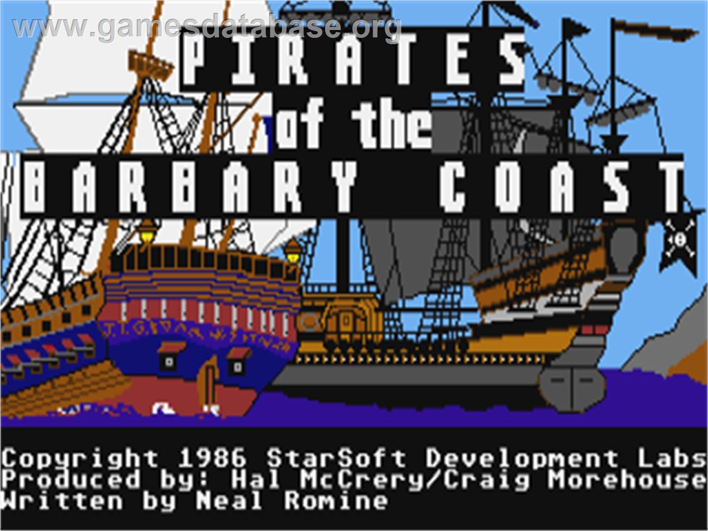 Pirates Of The Barbary Coast - Atari ST - Artwork - Title Screen