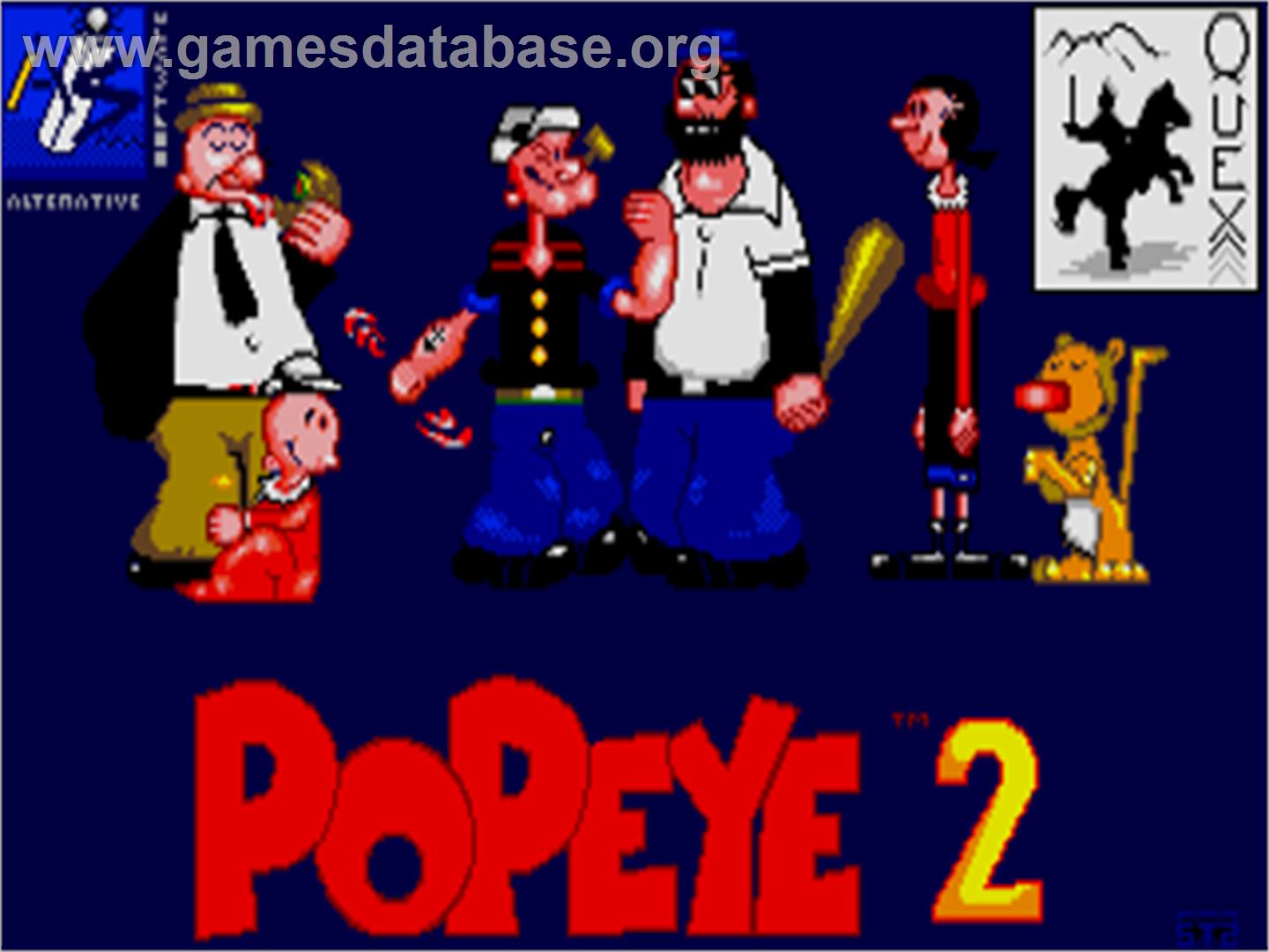 Popeye 2 - Atari ST - Artwork - Title Screen