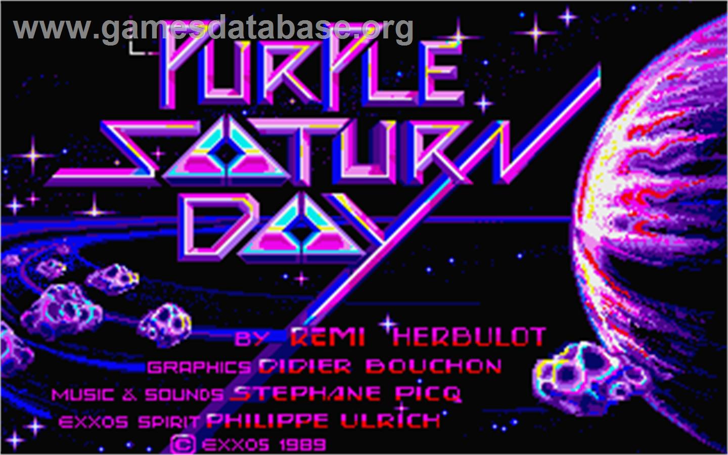 Purple Saturn Day - Atari ST - Artwork - Title Screen