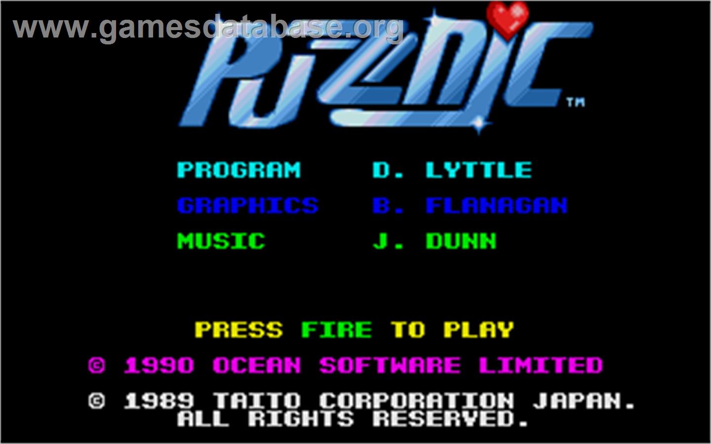Puzznic - Atari ST - Artwork - Title Screen