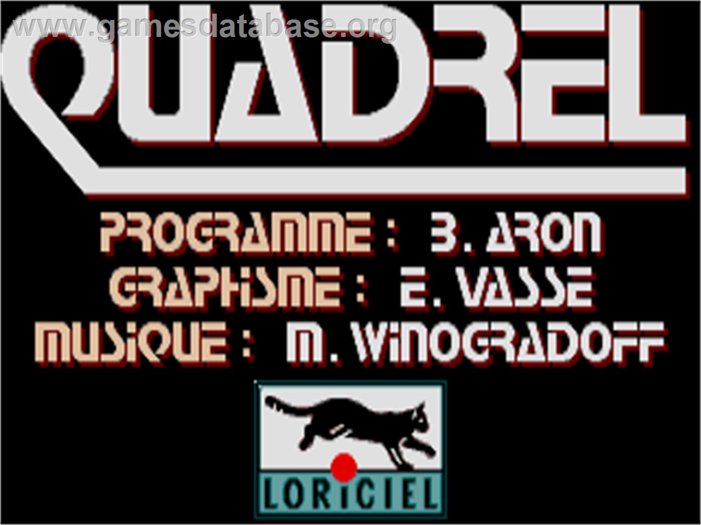 Quadrel - Atari ST - Artwork - Title Screen
