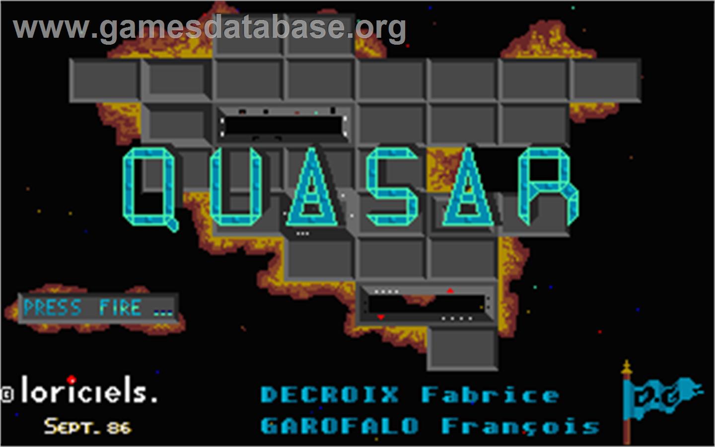 Quasar - Atari ST - Artwork - Title Screen