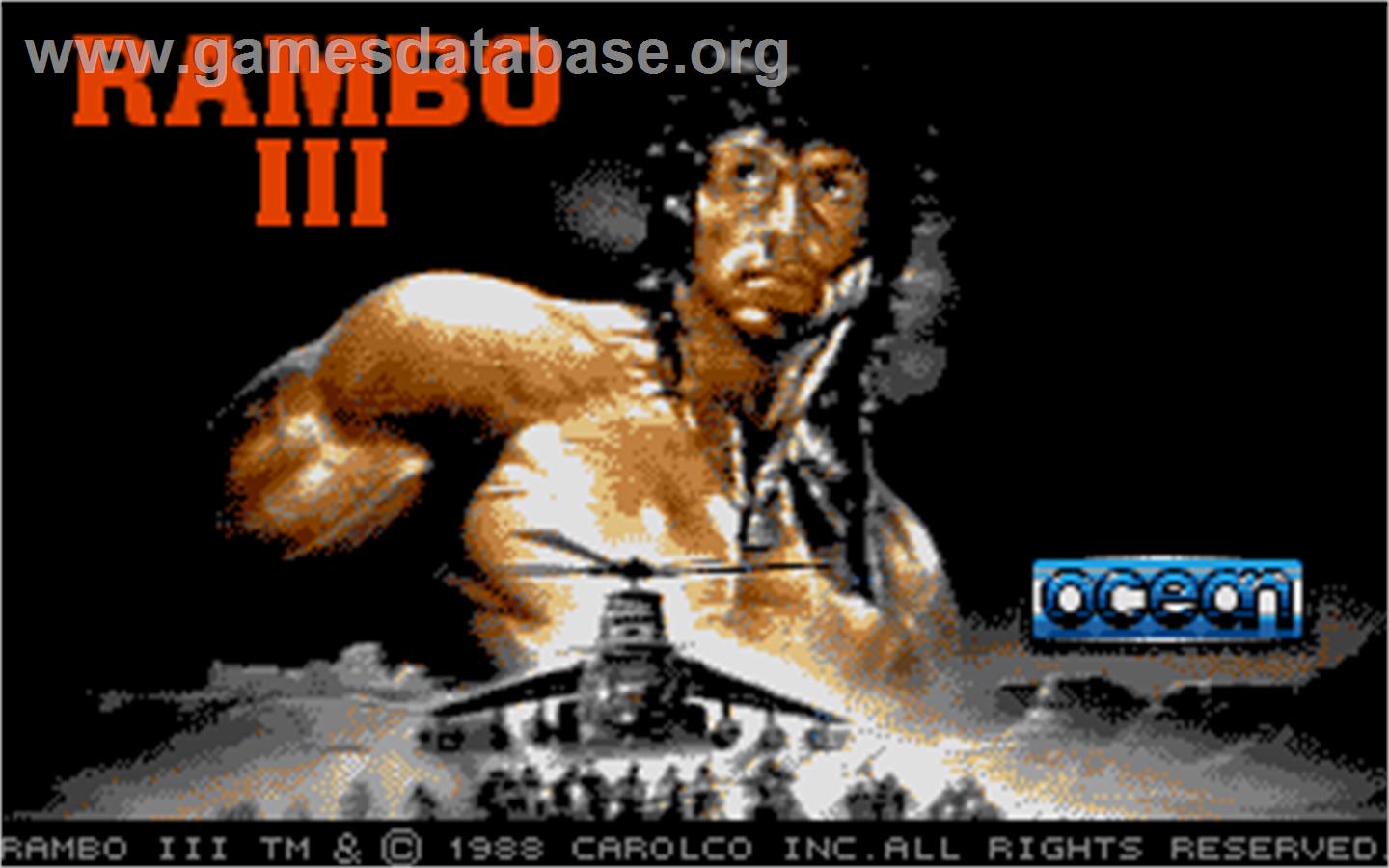 Rambo III - Atari ST - Artwork - Title Screen
