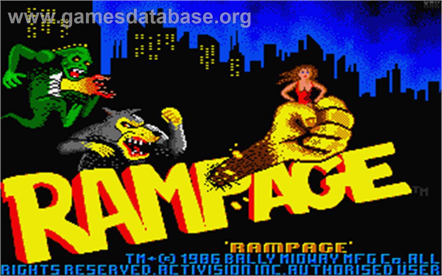 Rampage - Atari ST - Artwork - Title Screen