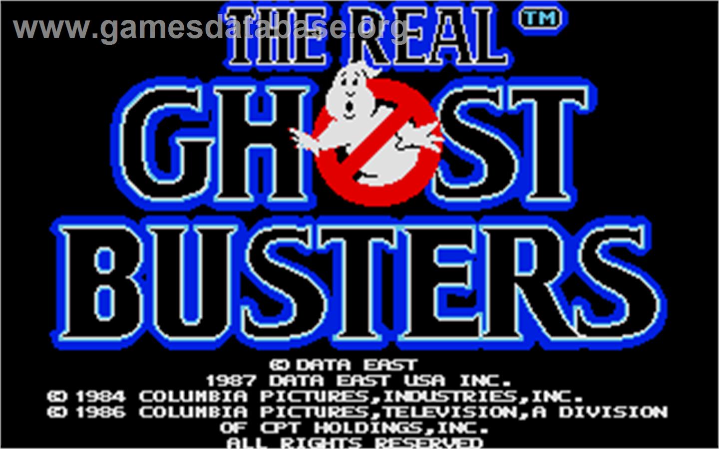 Real Ghostbusters, The - Atari ST - Artwork - Title Screen