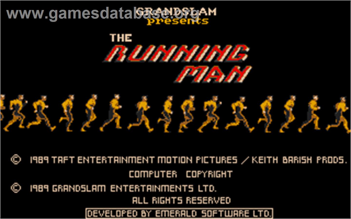 Running Man - Atari ST - Artwork - Title Screen