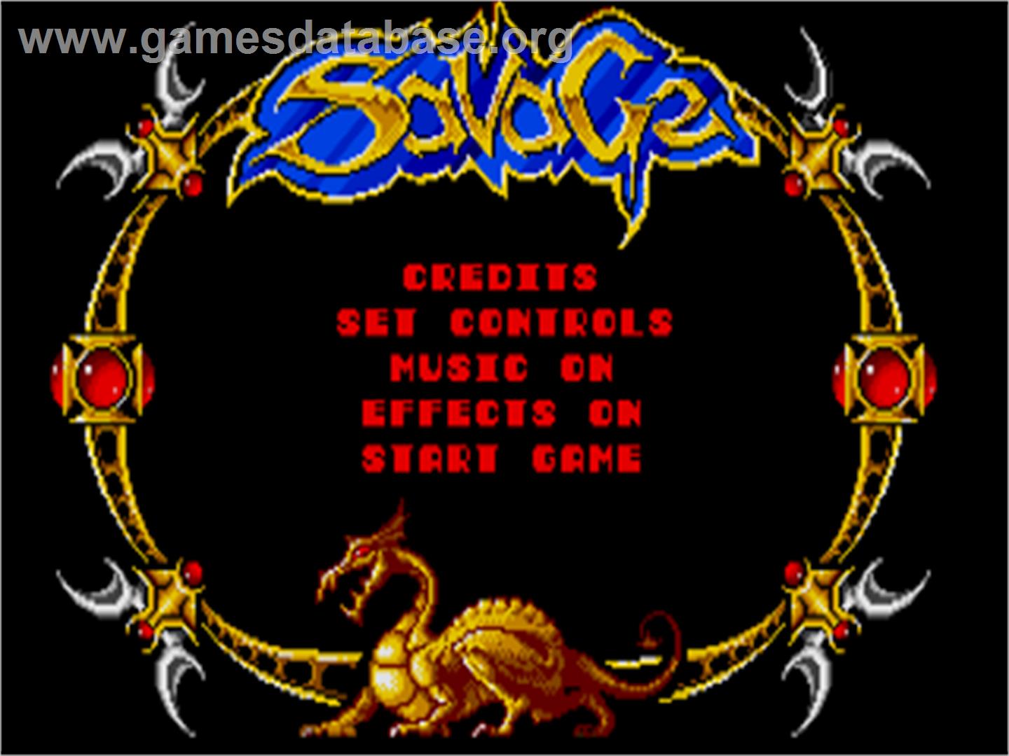 Savage - Atari ST - Artwork - Title Screen