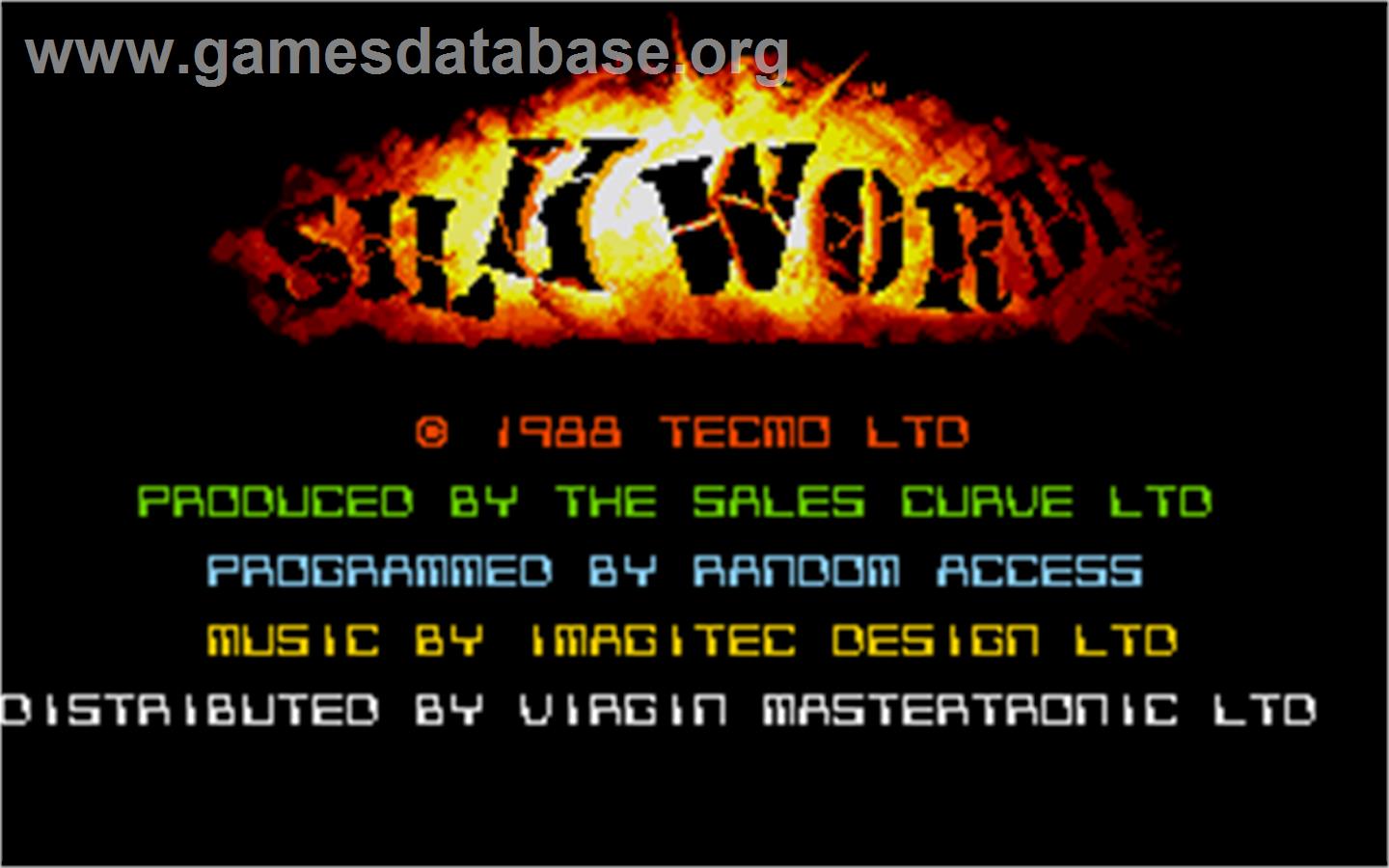 Silk Worm - Atari ST - Artwork - Title Screen