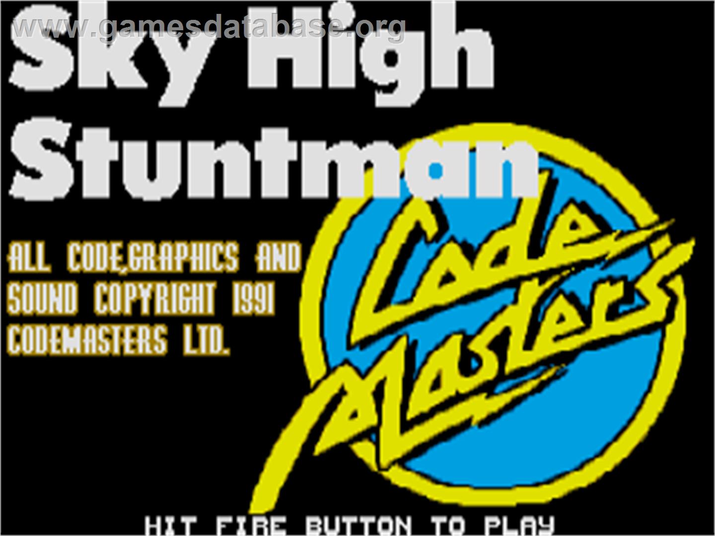 Sky High Stuntman - Atari ST - Artwork - Title Screen