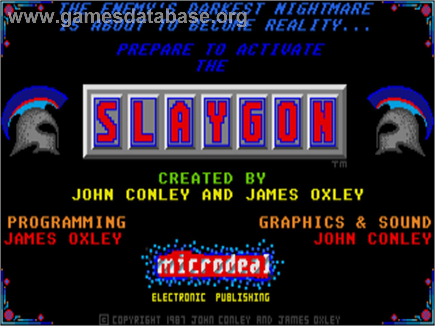 Slaygon - Atari ST - Artwork - Title Screen