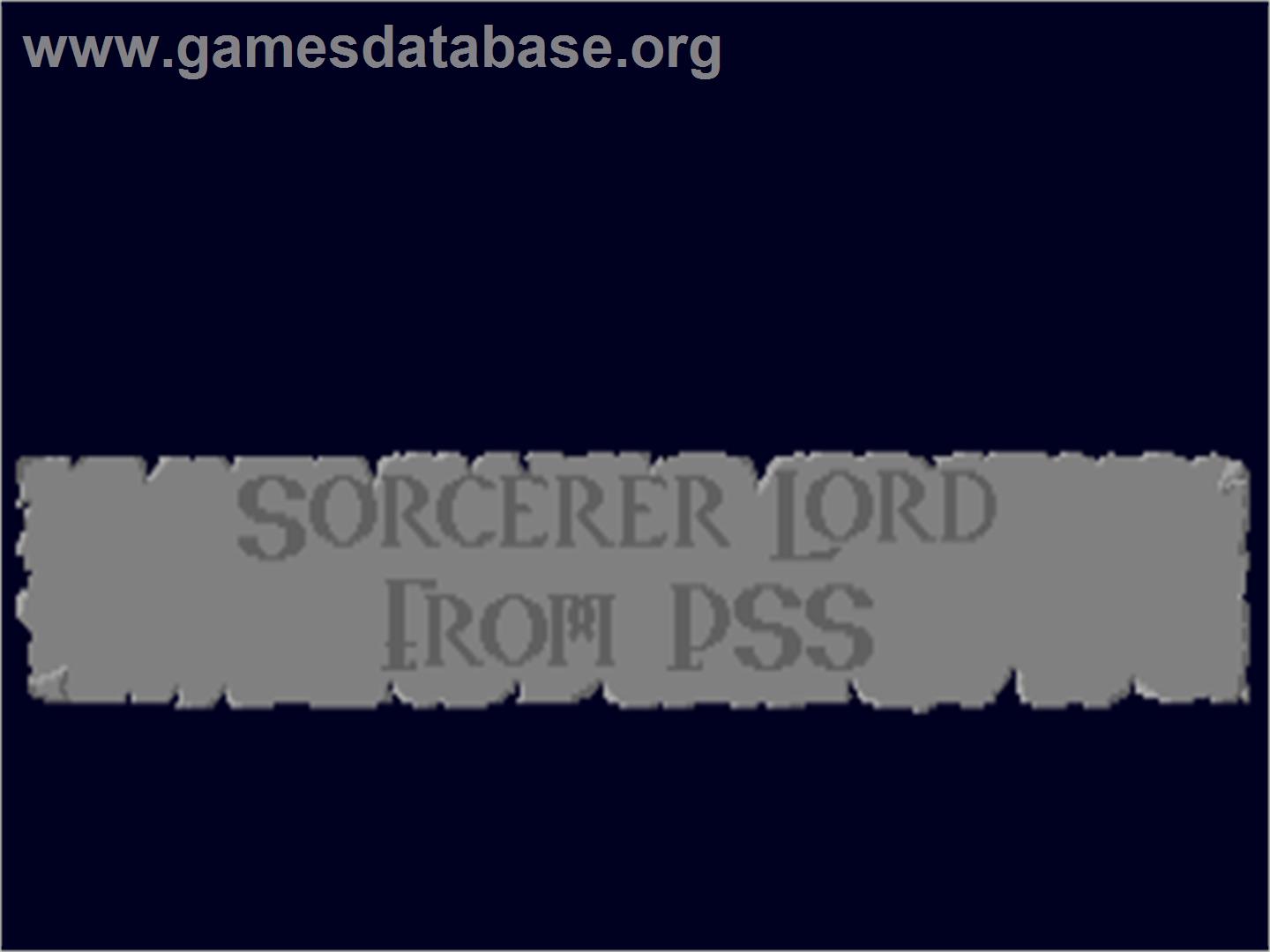 Sorcerer Lord - Atari ST - Artwork - Title Screen