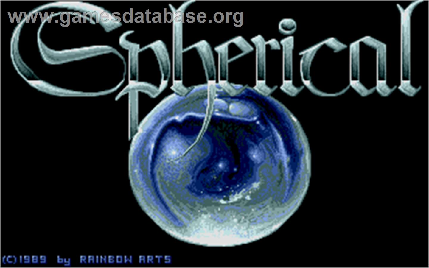 Spherical - Atari ST - Artwork - Title Screen