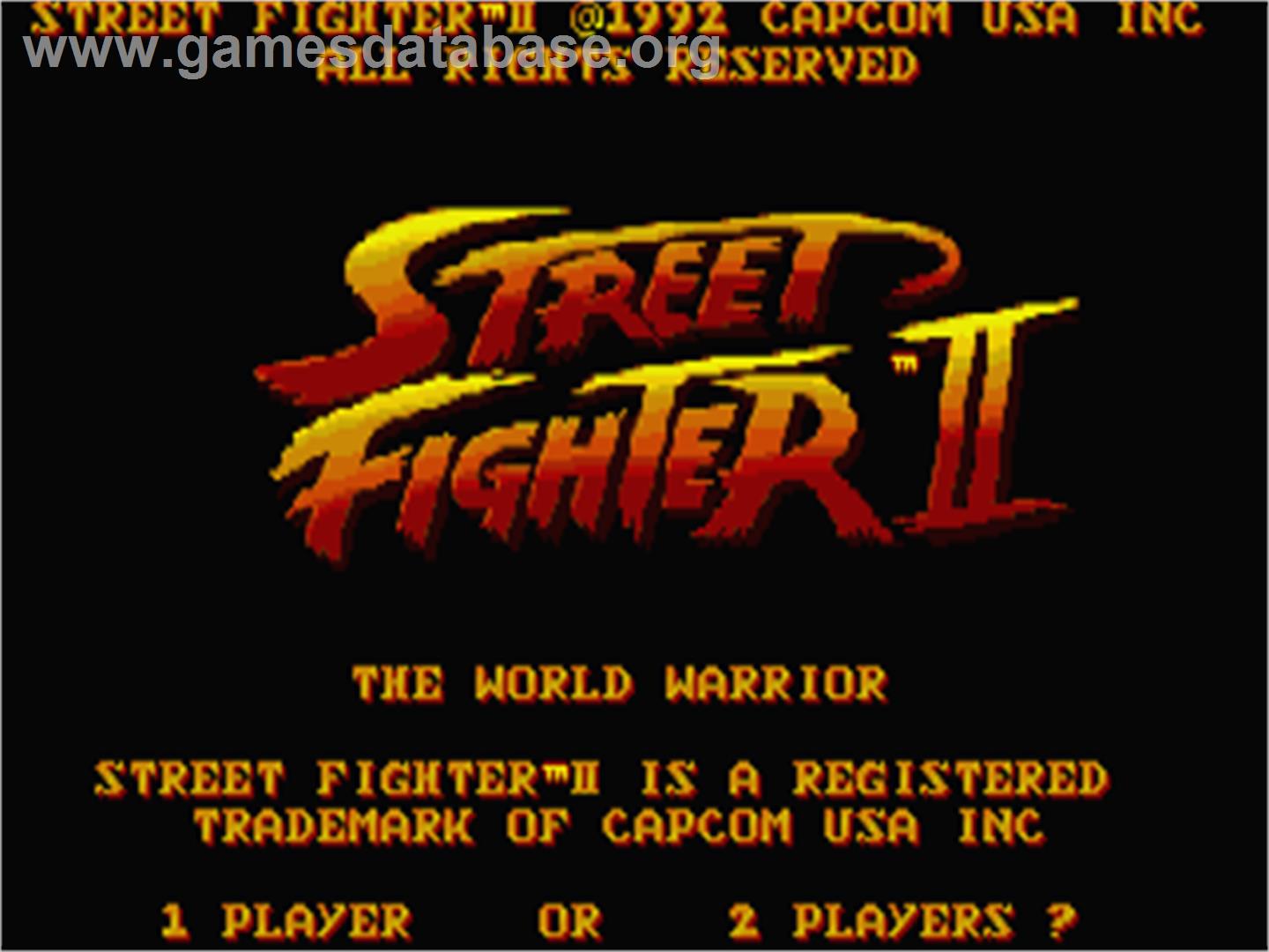 Street Fighter 2 - Atari ST - Artwork - Title Screen