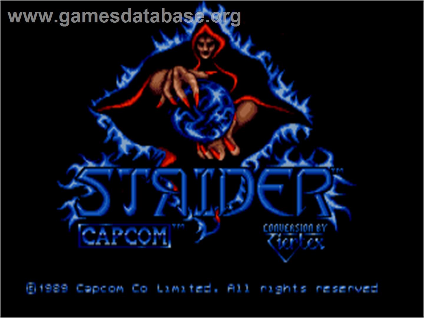 Strider - Atari ST - Artwork - Title Screen