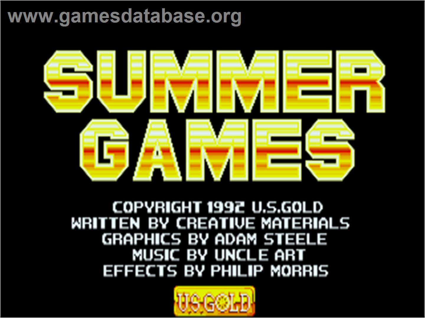 Summer Games - Atari ST - Artwork - Title Screen
