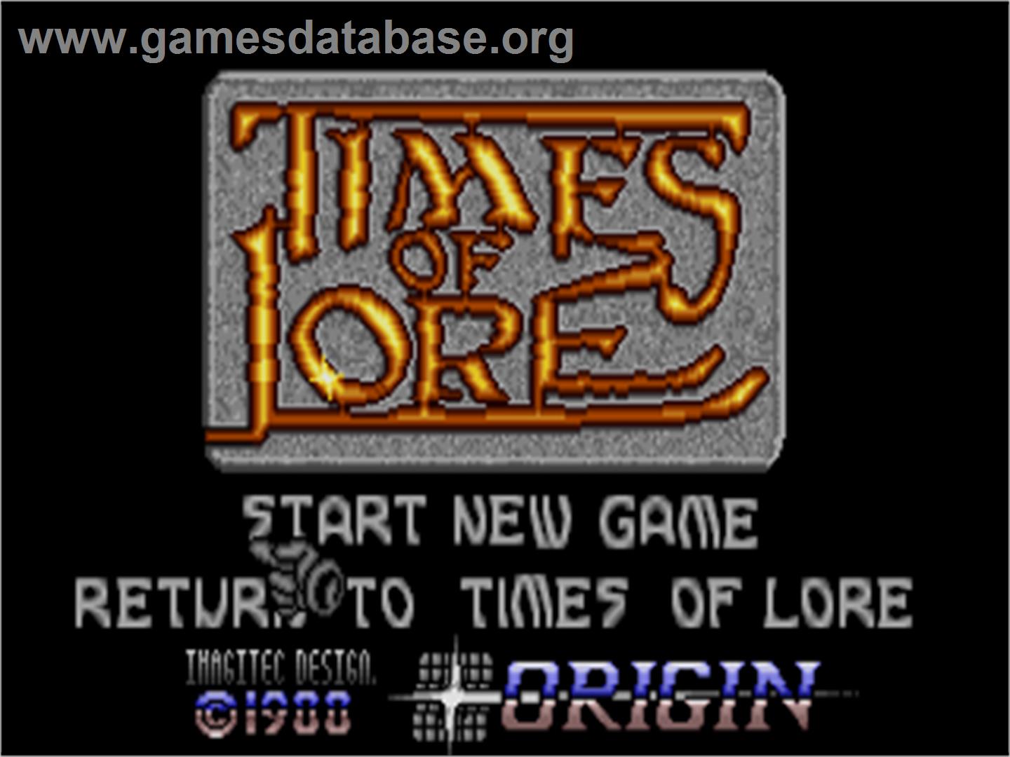 Times Of Lore - Atari ST - Artwork - Title Screen