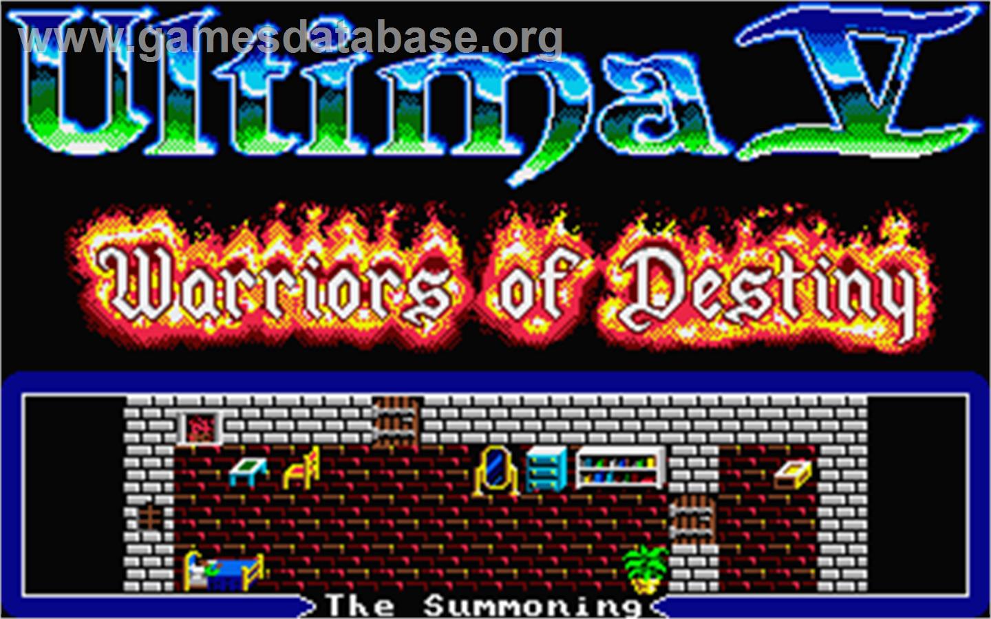 Ultima V: Warriors of Destiny - Atari ST - Artwork - Title Screen