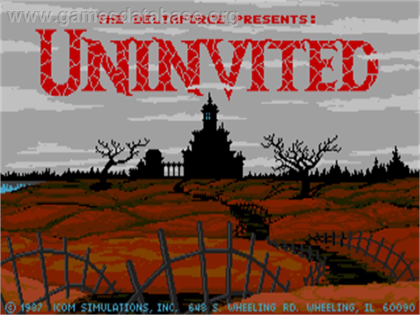 Uninvited - Atari ST - Artwork - Title Screen