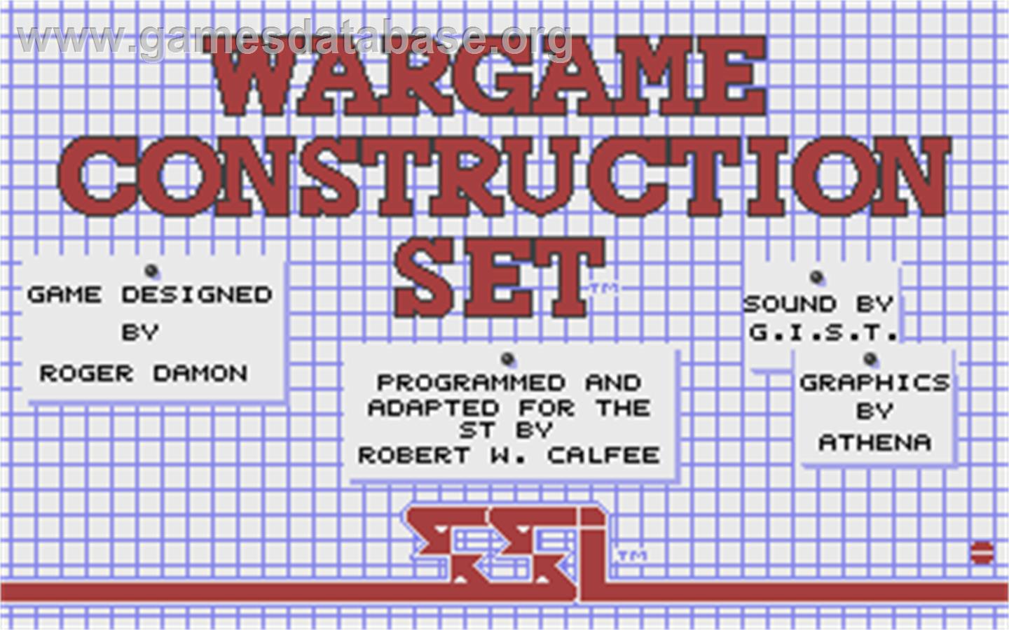 Wargame Construction Set - Atari ST - Artwork - Title Screen