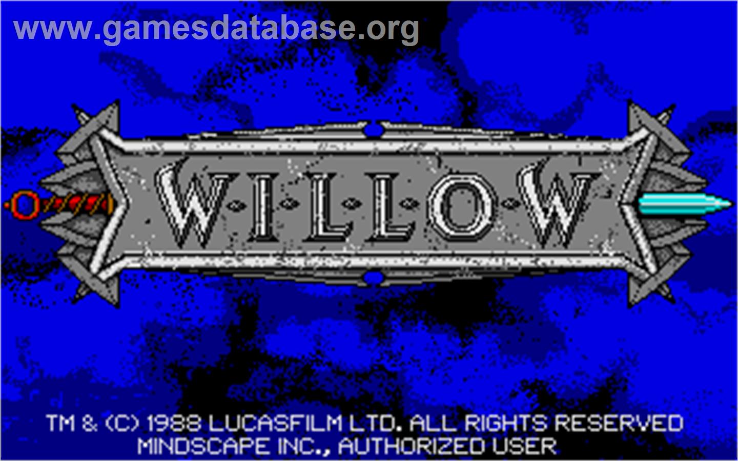 Willow - Atari ST - Artwork - Title Screen
