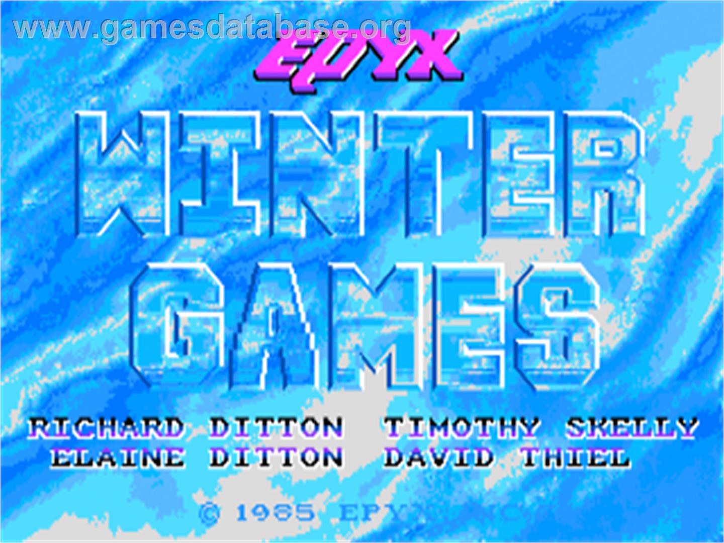 Winter Games - Atari ST - Artwork - Title Screen