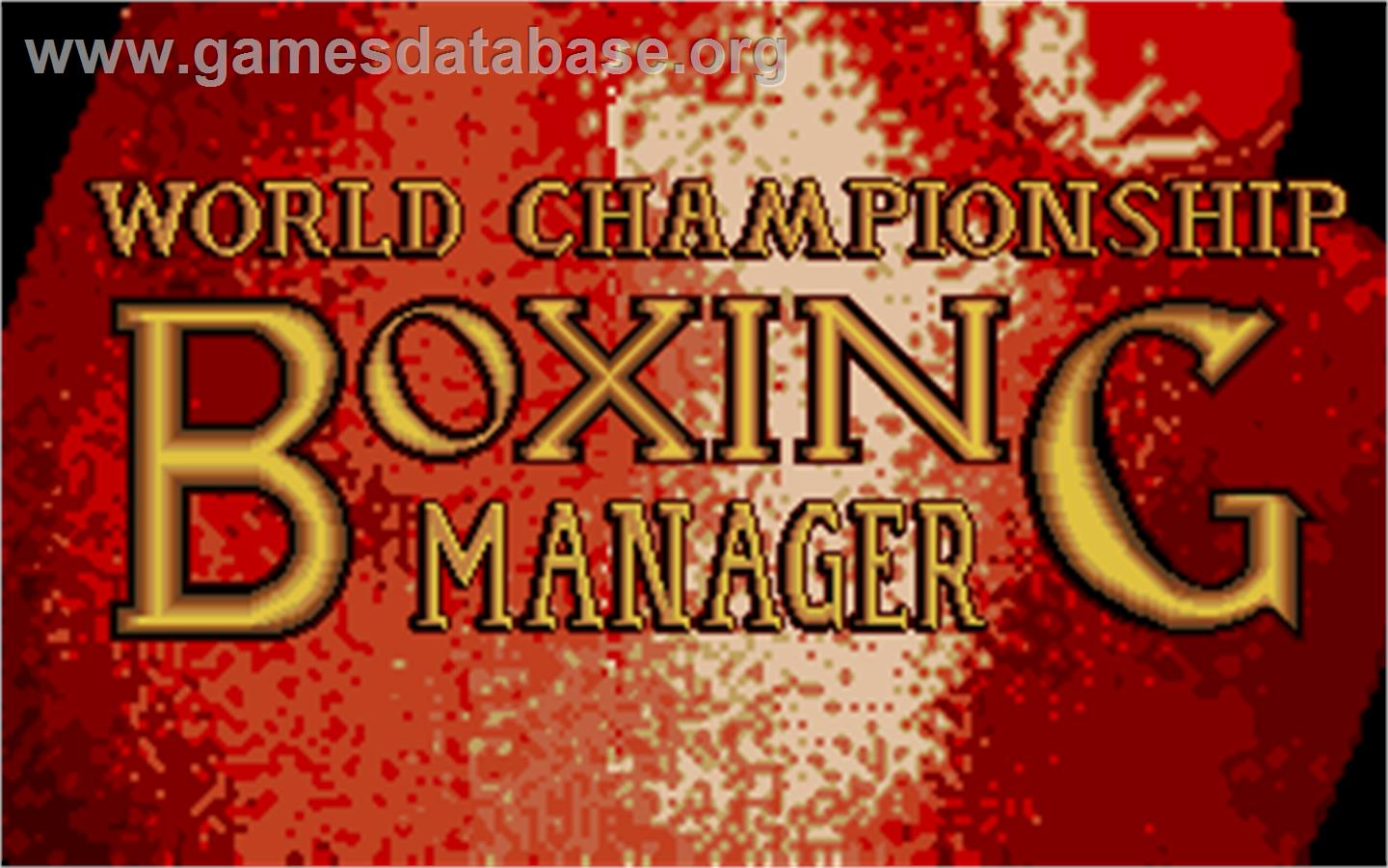 World Championship Boxing Manager - Atari ST - Artwork - Title Screen