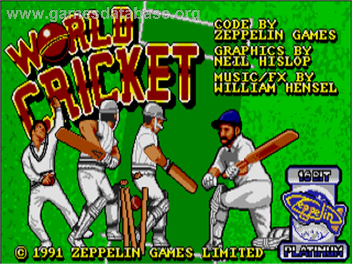 World Cricket - Atari ST - Artwork - Title Screen