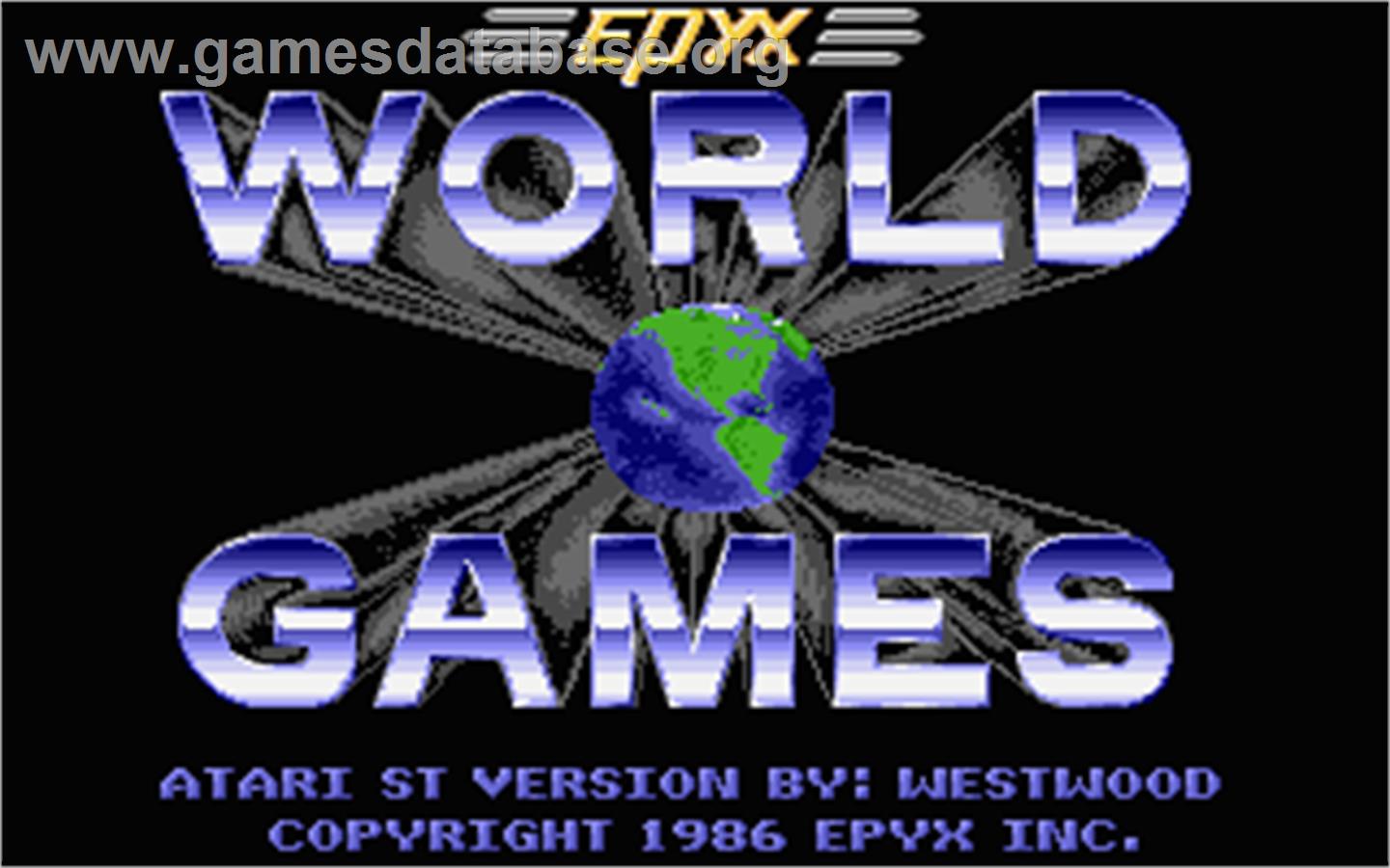 World Games - Atari ST - Artwork - Title Screen