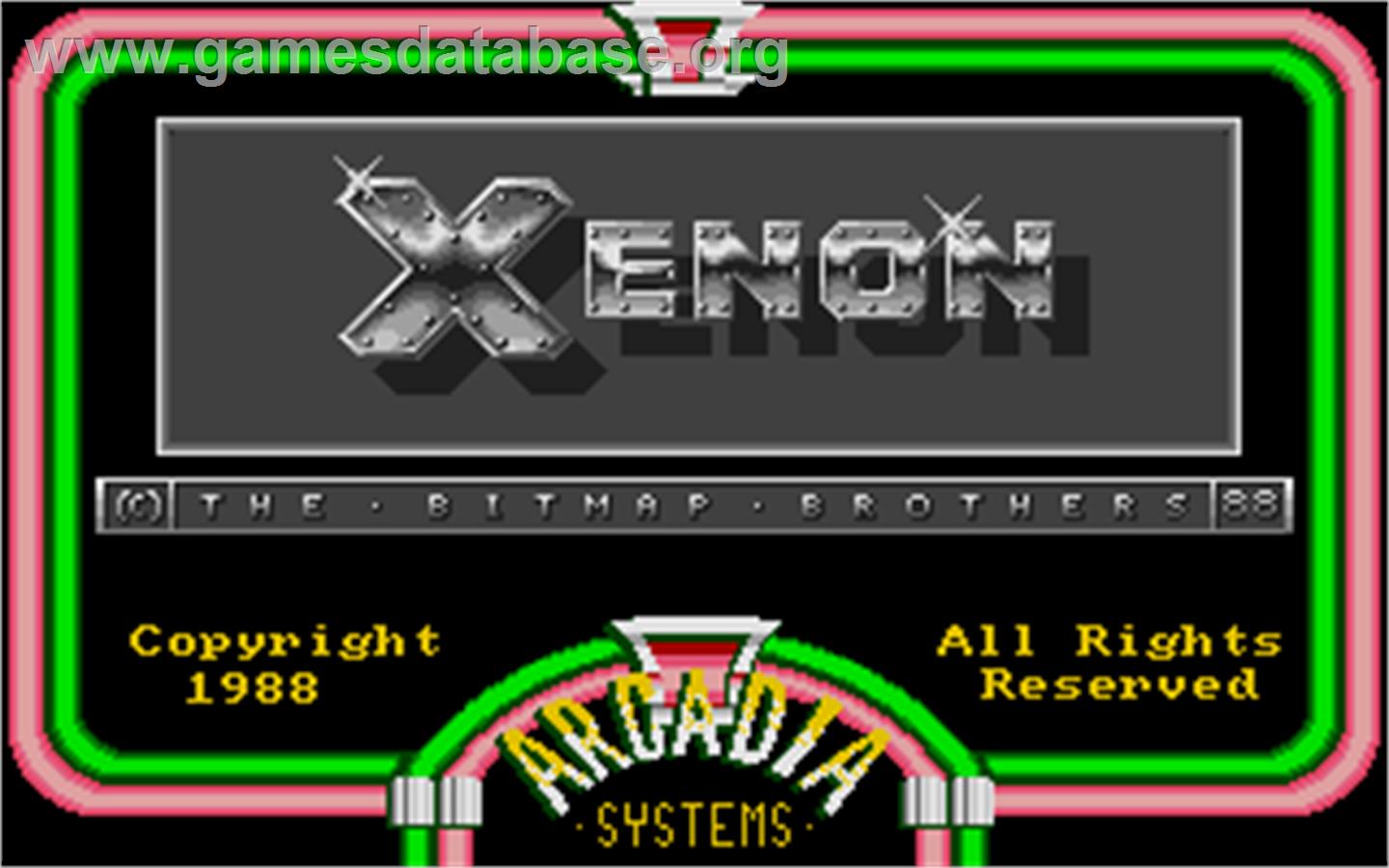Xenon - Atari ST - Artwork - Title Screen