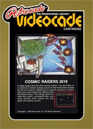 Box cover for Cosmic Raiders on the Bally Astrocade.