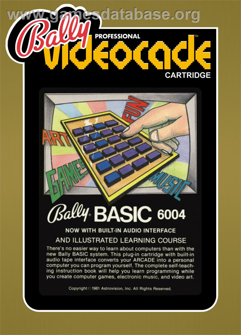 Bally Basic - Bally Astrocade - Artwork - Box