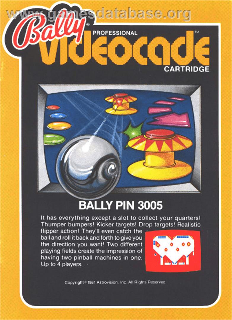 Bally Pin - Bally Astrocade - Artwork - Box