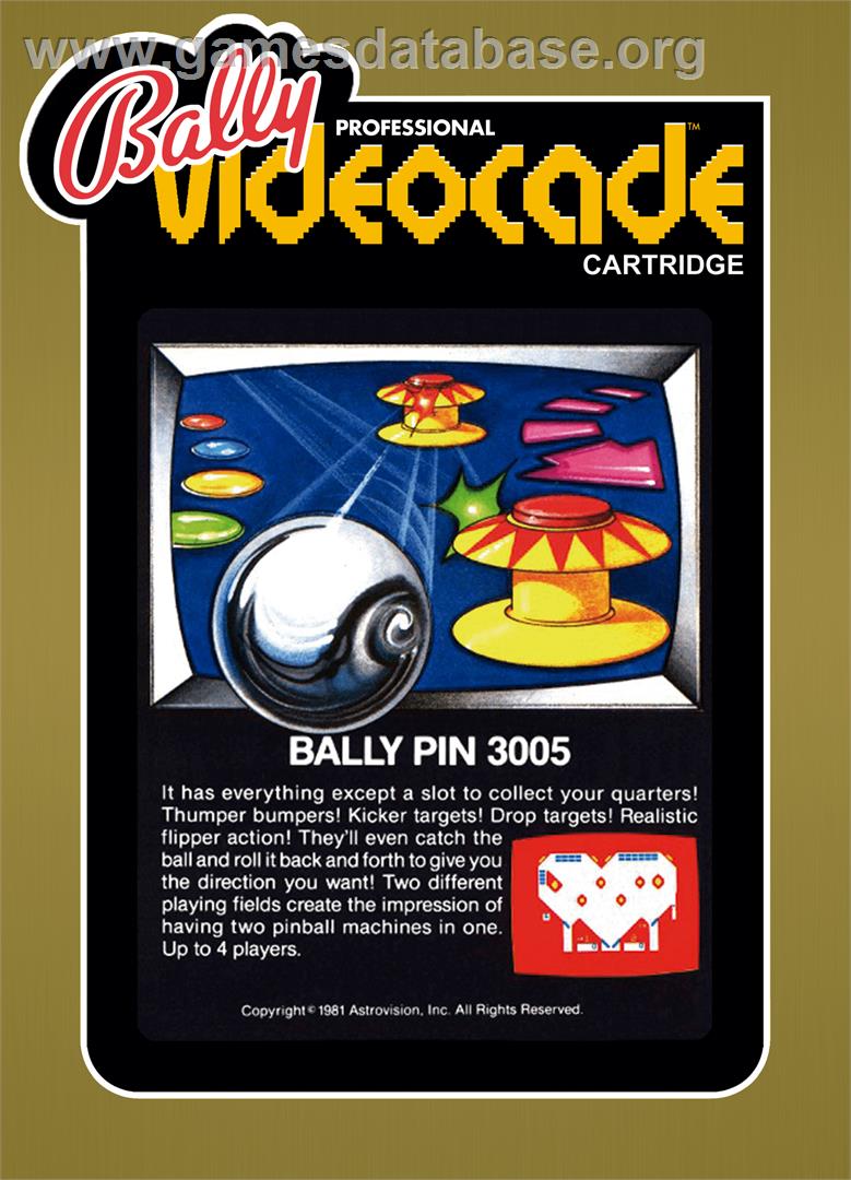 Bally Pin - Bally Astrocade - Artwork - Box