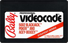 Cartridge artwork for Blackjack & Poker on the Bally Astrocade.