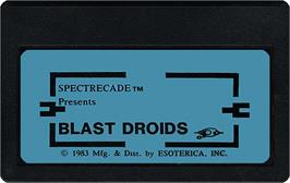Cartridge artwork for Blast Droids on the Bally Astrocade.