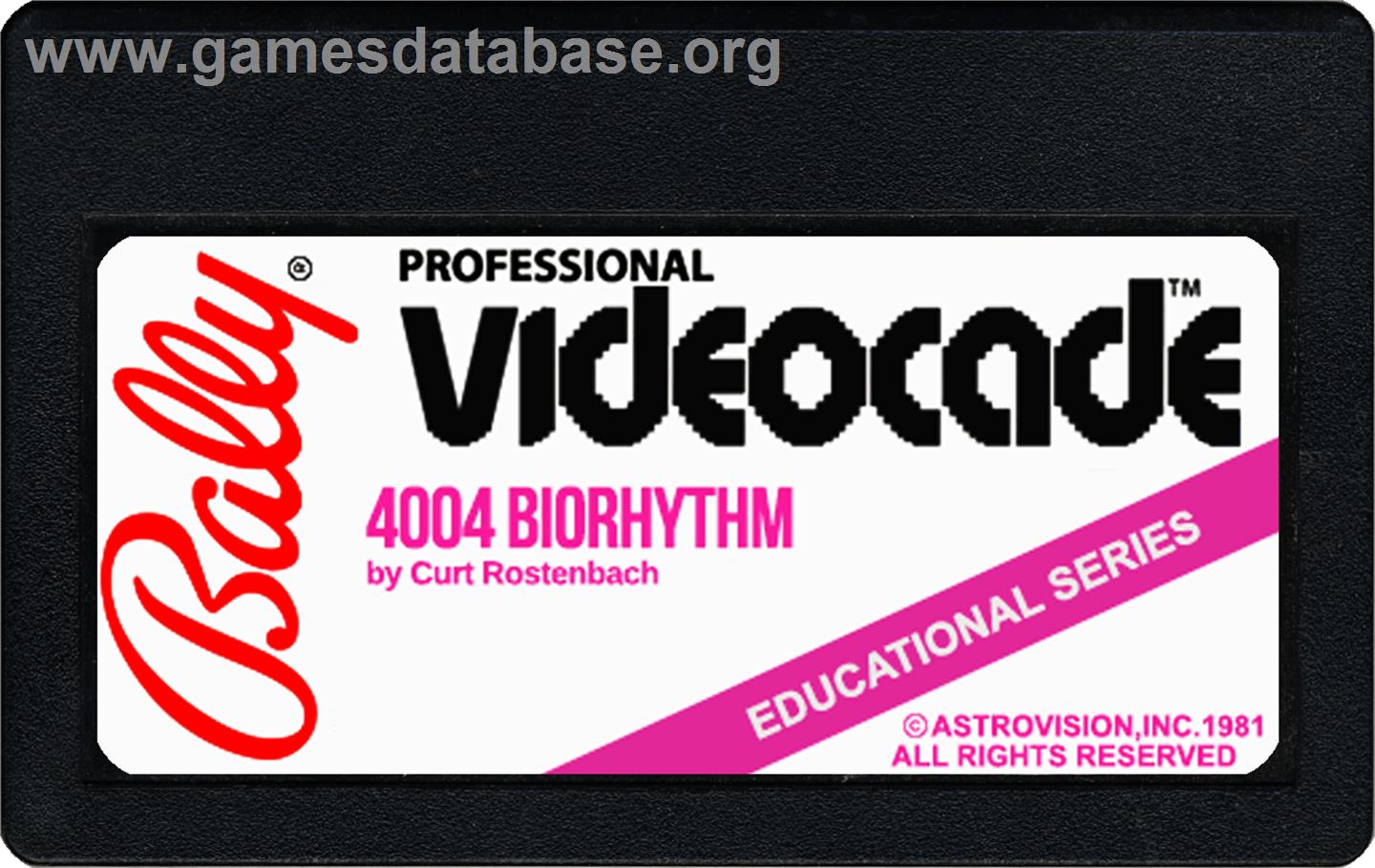 Biorhythm - Bally Astrocade - Artwork - Cartridge