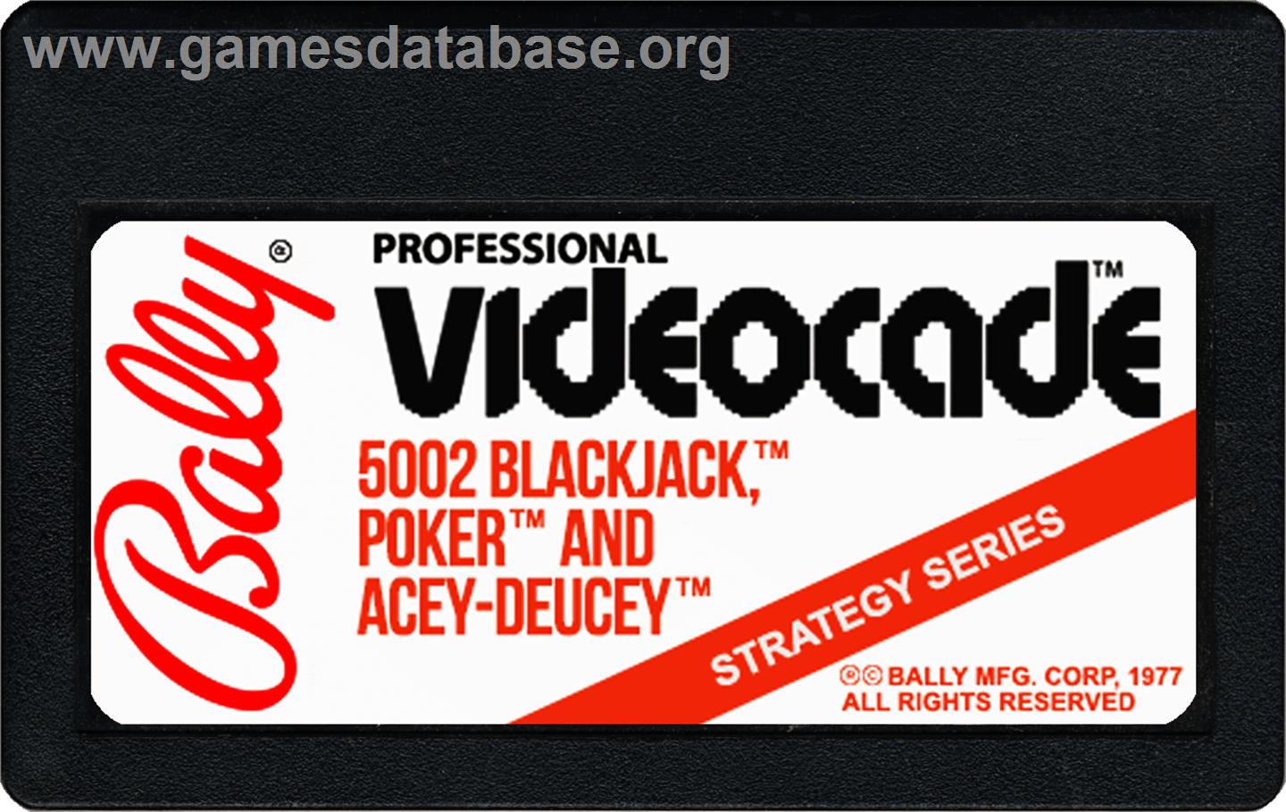 Blackjack & Poker - Bally Astrocade - Artwork - Cartridge