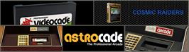 Arcade Cabinet Marquee for Cosmic Raiders.