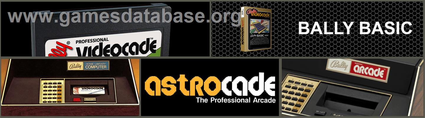 Bally Basic - Bally Astrocade - Artwork - Marquee