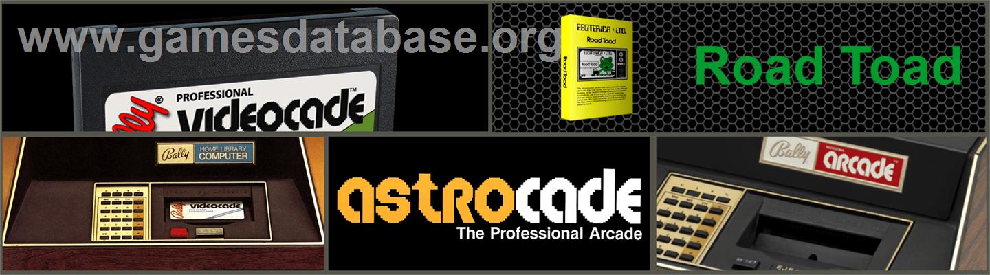 Road Toad - Bally Astrocade - Artwork - Marquee