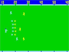 In game image of Football on the Bally Astrocade.