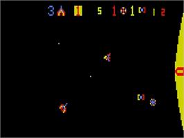 In game image of Solar Conqueror on the Bally Astrocade.