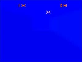 In game image of Star Battle on the Bally Astrocade.