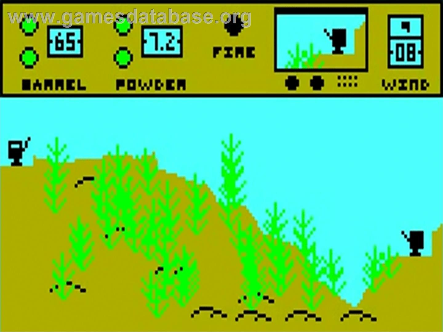 Artillery Duel - Bally Astrocade - Artwork - In Game
