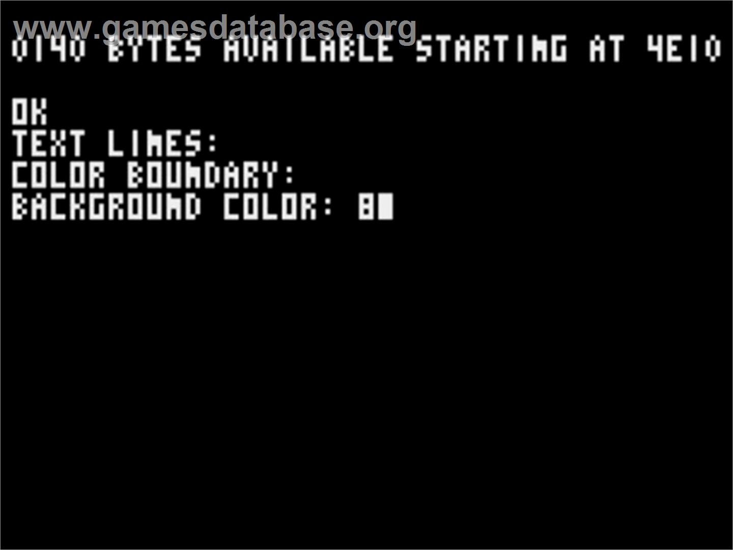 Machine Language Manager - Bally Astrocade - Artwork - In Game
