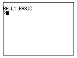 Title screen of Bally Basic on the Bally Astrocade.
